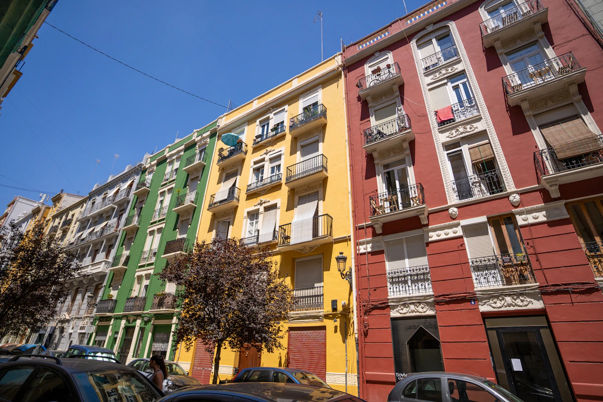 Fachadas de viviendas de Valencia